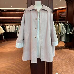 mmt粉色风衣外套女2025春装新款韩系小个子中长款开春连衣裙套装