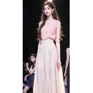 夏装搭配一整套2024轻熟甜酷冷淡系小个子穿搭炸街女套装连衣裙子