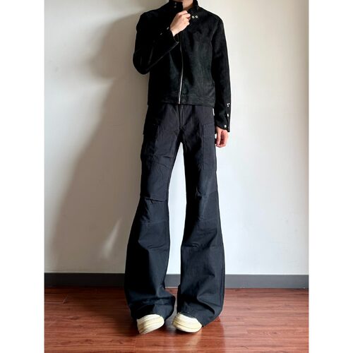 巴黎刀割破坏微喇工装裤