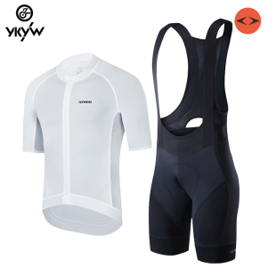 YKYW骑行服套装男夏季公路自行车山地车短袖短裤双箭头背带骑行裤