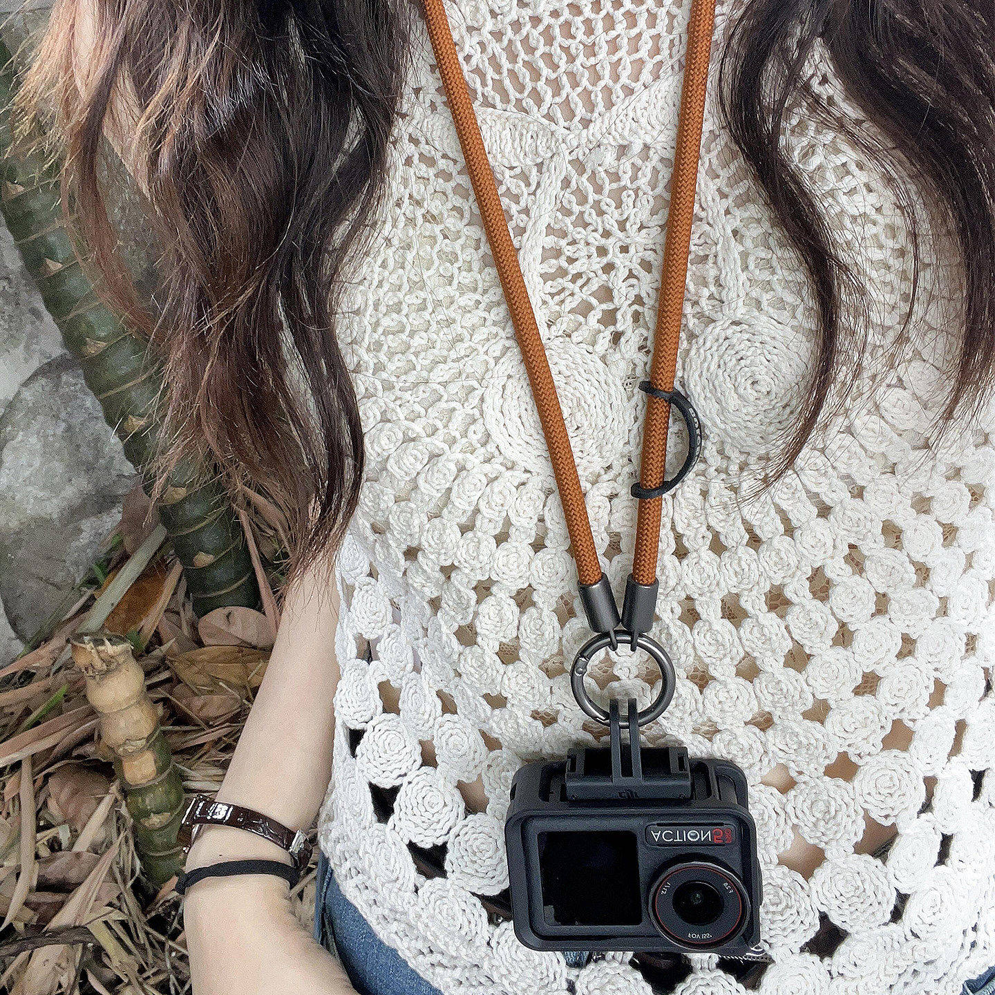 适用于大疆action5pro挂绳action3/4运动相机防丢失配件安全挂脖