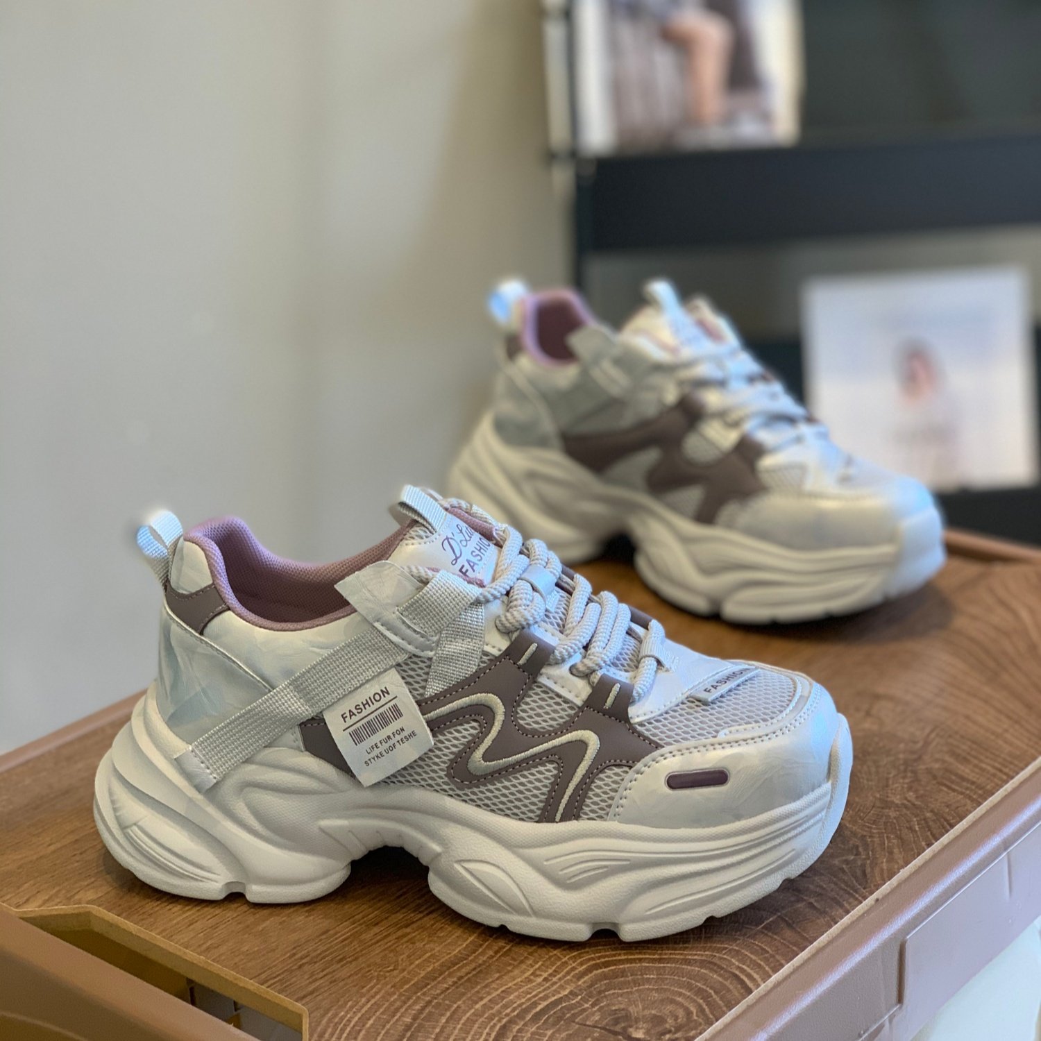 复古双网时尚炸街老爹鞋女2026春季新款百搭厚底增高显腿长休闲鞋,女鞋,老爹鞋,淘宝优惠券,粉丝福利购,淘宝优惠卷