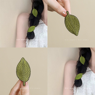 今兮悦君！新中式叶子发夹！新奇古风头饰碎发夹盘发器小众刘海夹