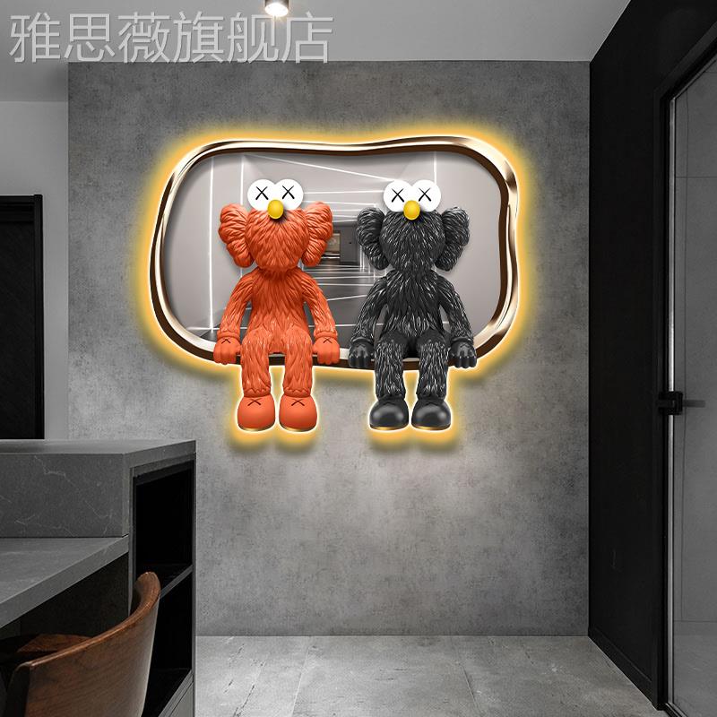 网红氛围灯间画壁现代简约客厅装饰画沙发背景墙挂画房床头墙面画