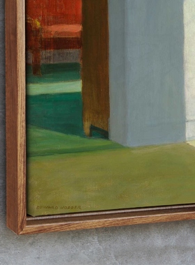 定制Edward Hopper爱德华霍普装饰画背景北欧玄关客厅大尺寸挂画