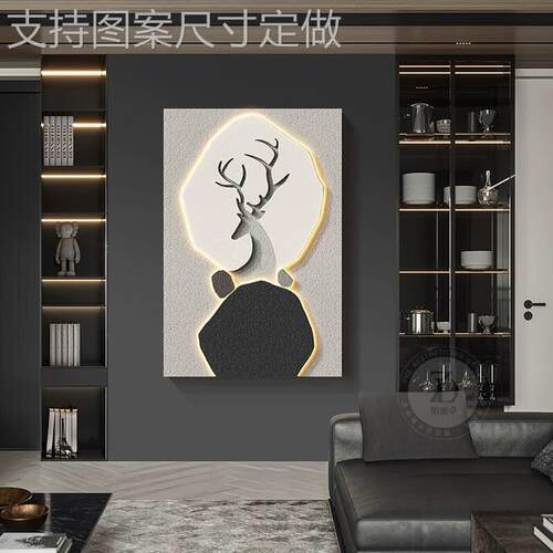 现轻奢入户关玄气装饰画抽象肌理感砂岩挂画高档大走代廊过道壁画