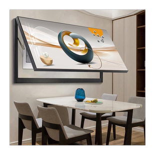 网红紫气东来客厅横版沙发背景墙葡萄石榴国画硕果累累实木新中式