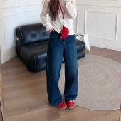 四面弹弯刀牛仔香蕉裤 2025秋JU显瘦 高弹显瘦百搭气质 镇店裤