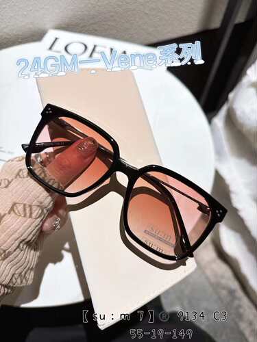 GM墨镜女高级感VENE落日色素颜可配近视太阳镜男2024新款防紫外线