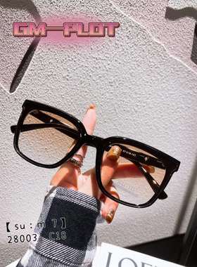 方框黑超gm新款plot墨镜男士大框显瘦偏光防紫外线太阳镜女潮近视