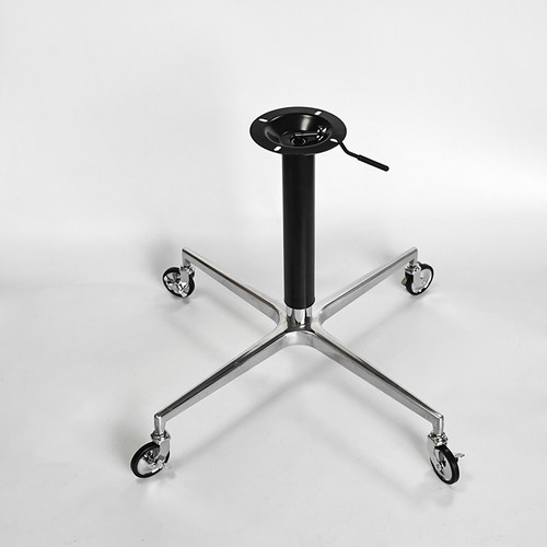 十字升降铝合金桌脚桌腿咖啡厅中古桌小餐桌边几茶几圆桌配件支架