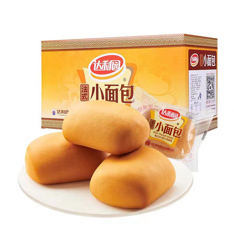 奶香味手撕早餐面包达利园法式小面包香奶味整箱5斤手撕面包休闲