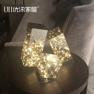 速发家日卧室玻璃罩灯饰摆件居饰品桌面摆设欧式创意圣诞生装礼物