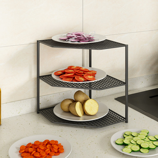 速发厨房层菜盘置物架台面多备家菜托盘放用火锅配菜架子剩菜收纳