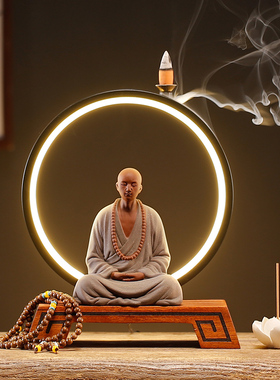 速发陶瓷小和桌摆件创居桌面装饰工艺礼品摆饰博古架玄关家意书房