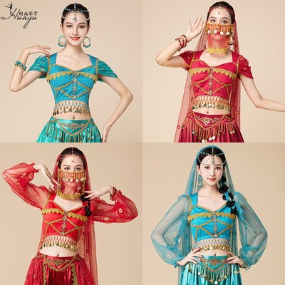 速发茉莉公主域上衣异域风情西舞舞姬沙漠敦煌肚皮舞成人表演服装