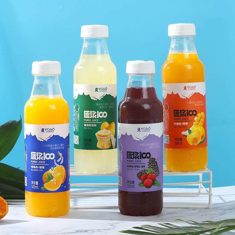 五饮装原浆饮料芒果雪梨菠萝椰果桑椹杨梅网红果味果汁