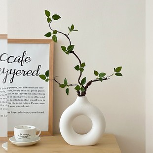 速发高端轻奢绿植客厅摆件吊瓷高级花假花花钟陶瓶桌面室内