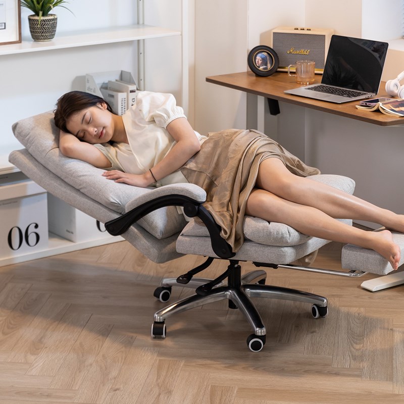 速发电脑椅家板舒适沙发椅老用椅办公室布艺座椅午休可躺办公椅子
