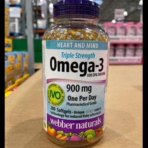 加拿大Webber Naturals伟博三倍浓缩深海鱼油900mg 200粒