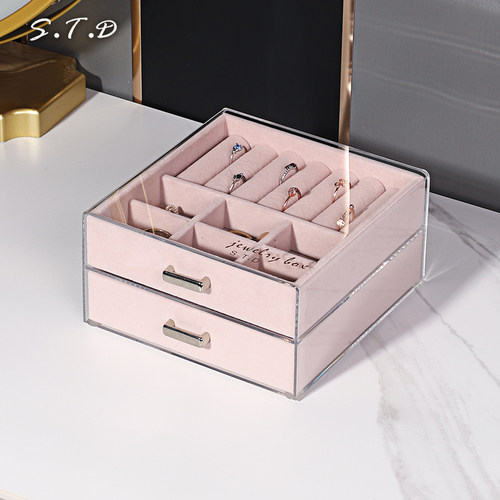 亚克力项链耳饰戒指收纳盒家用