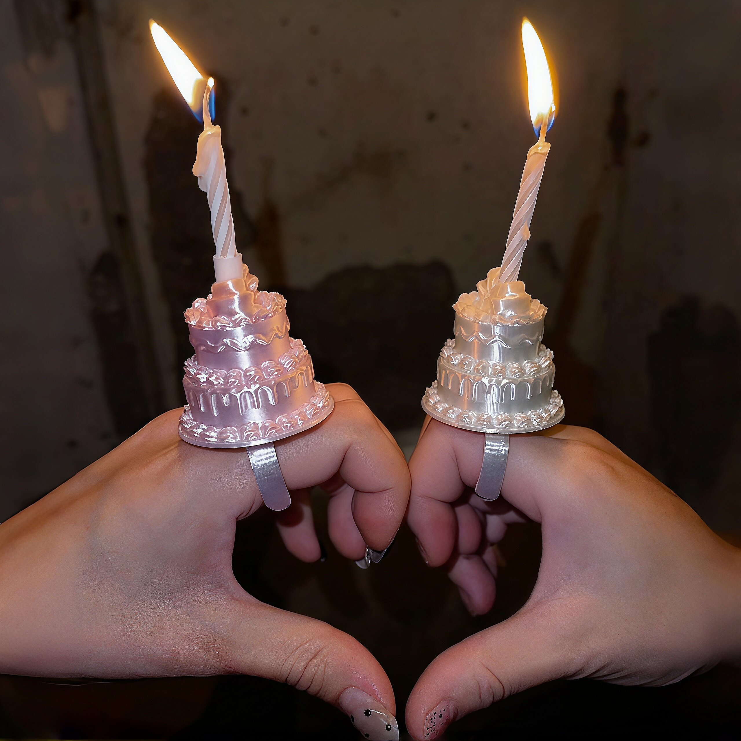 仪式感~蛋糕戒指蜡烛复古欧式创意蛋糕装饰生日蜡烛送女朋友闺蜜