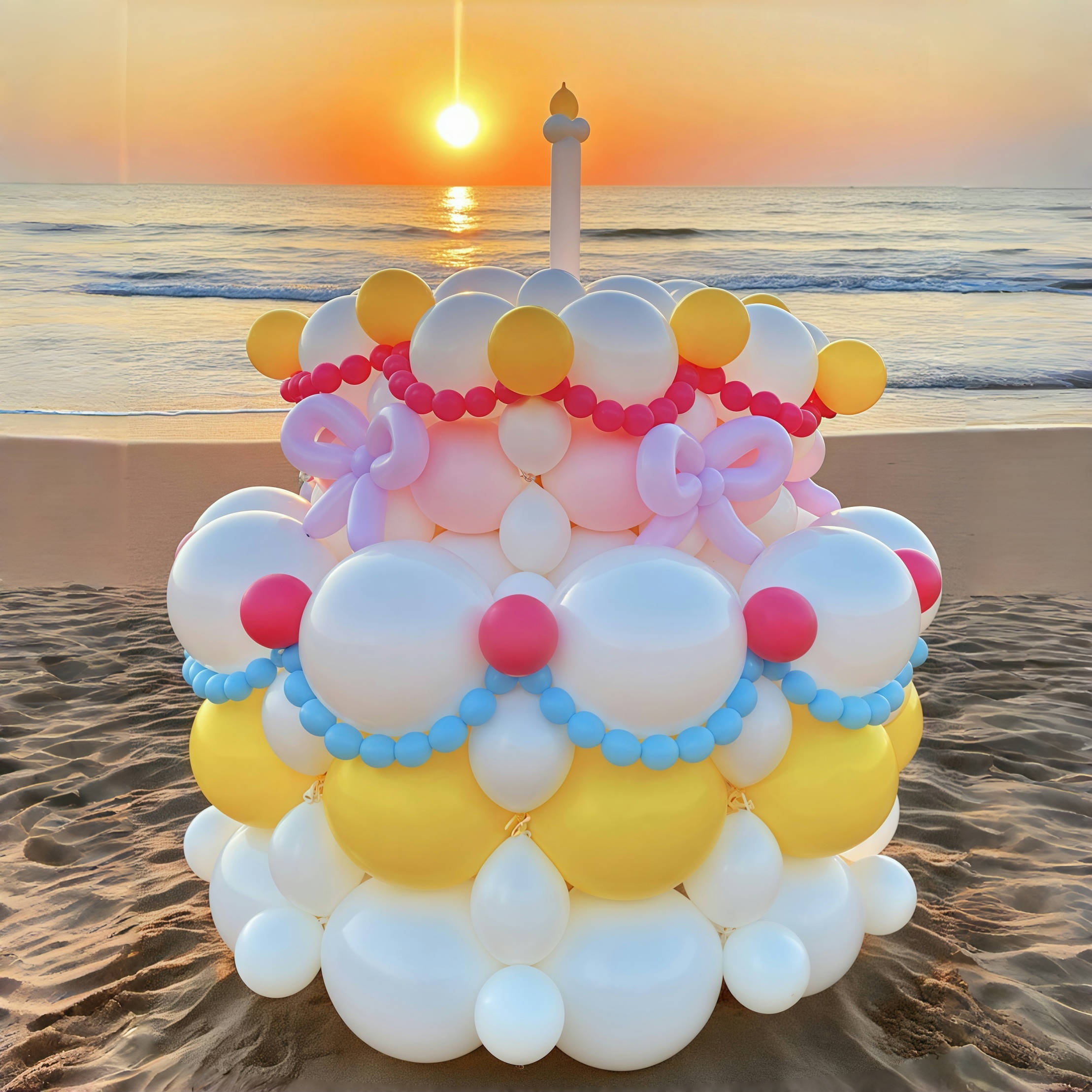 【浪漫惊喜神器】生日气球蛋糕