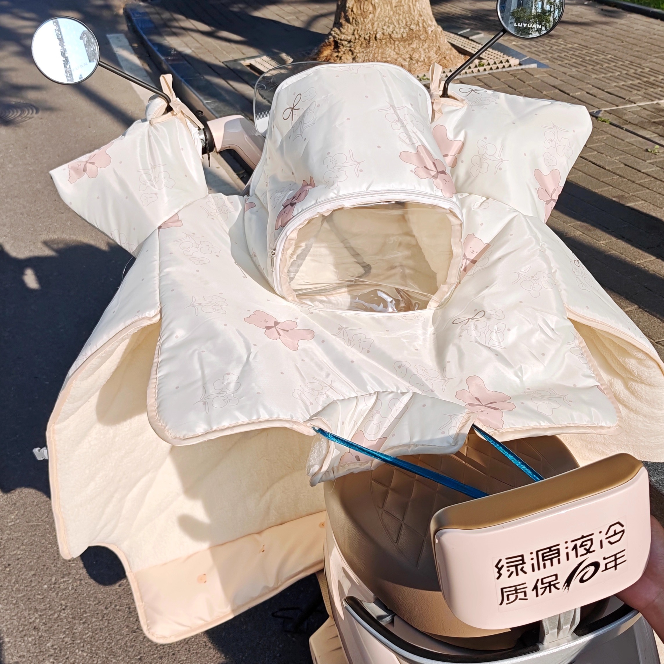 儿童亲子款电动车挡风被冬季带小孩加绒加厚电瓶车防风罩2025新款