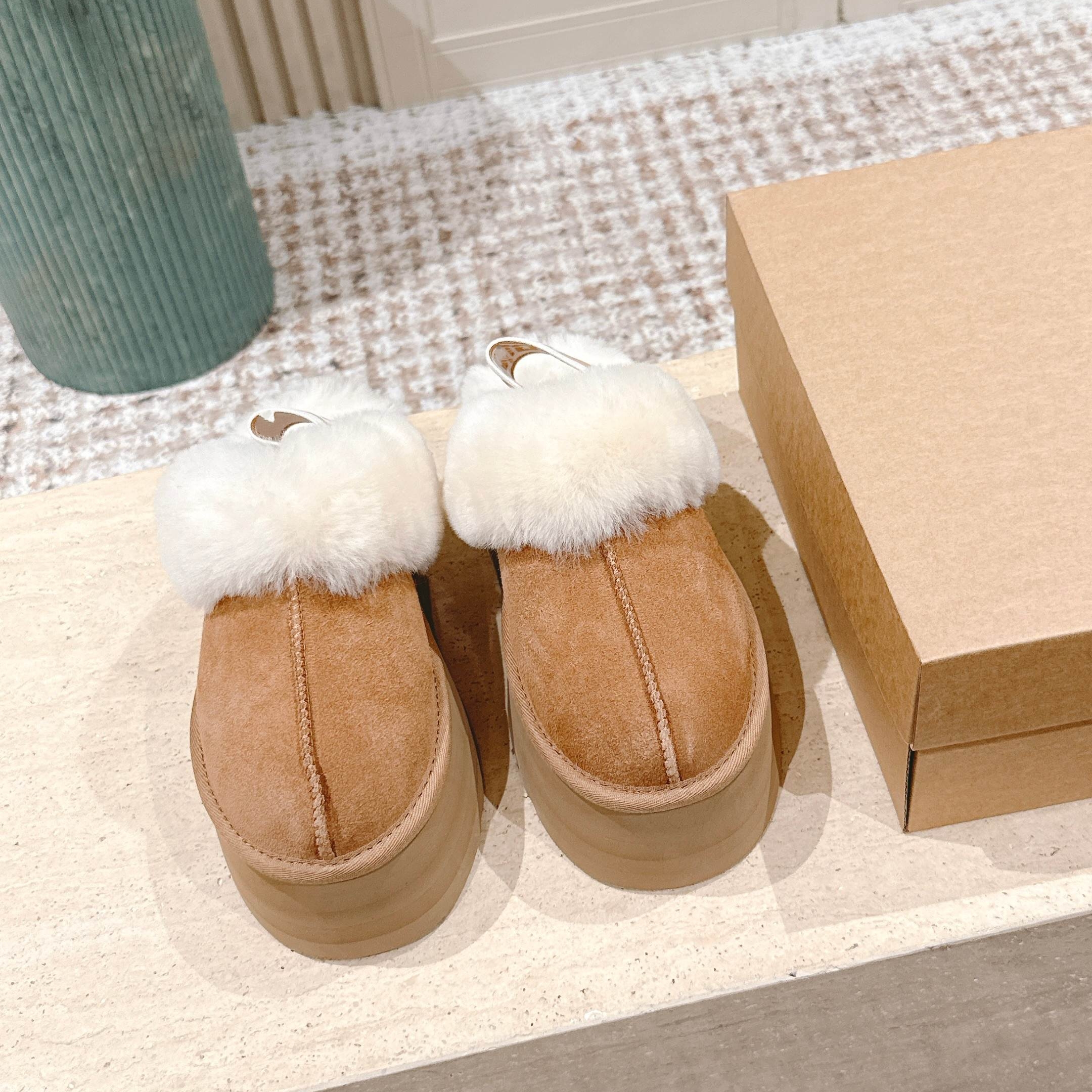 2025新款真皮厚底雪地靴