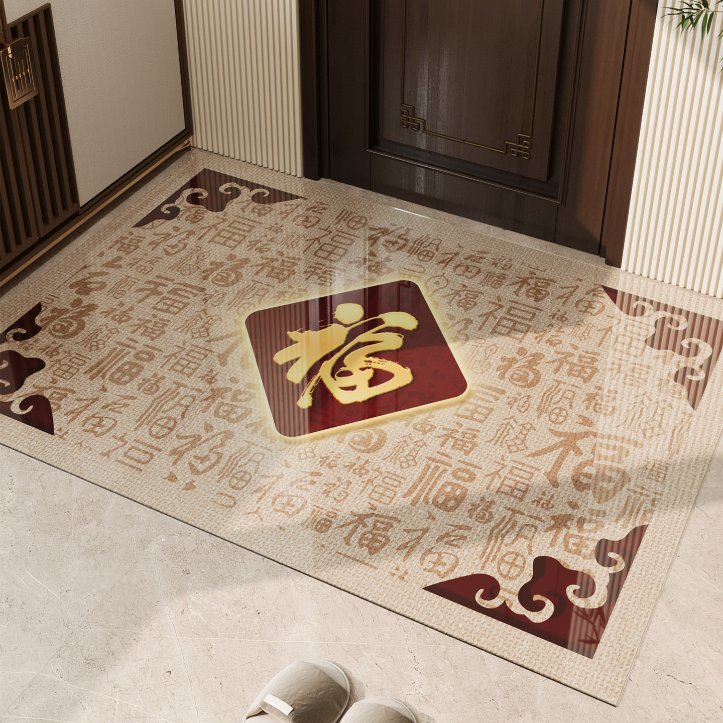 入户门地垫2026新款进门脚垫子透明软玻璃耐磨耐脏新中式防滑地毯,居家布艺,入户地垫,淘宝优惠券,粉丝福利购,淘宝优惠卷