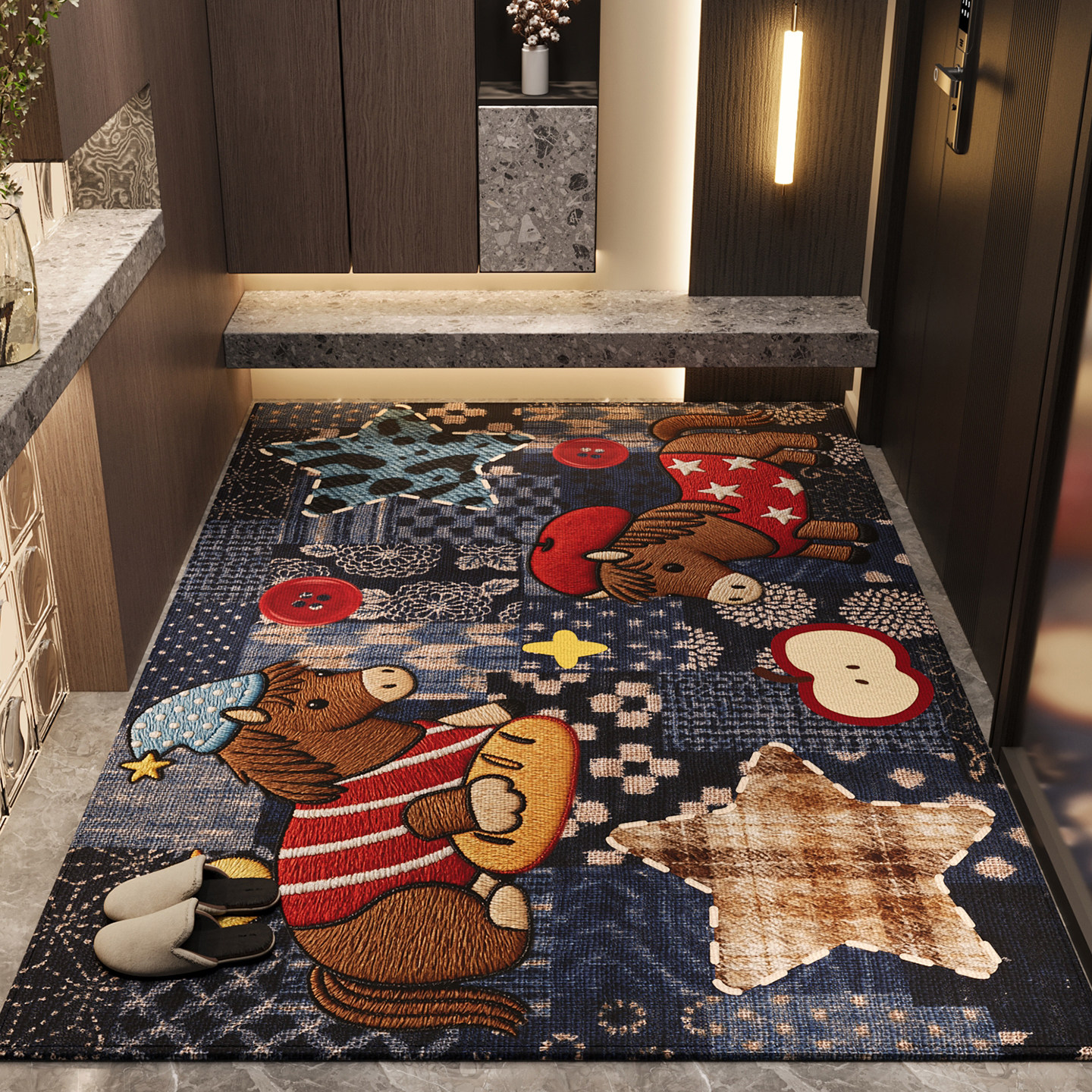 入户门地垫2026新款玄关大门口进门脚垫子防滑地毯卡通轻奢高级感,居家布艺,入户地垫,淘宝优惠券,粉丝福利购,淘宝优惠卷