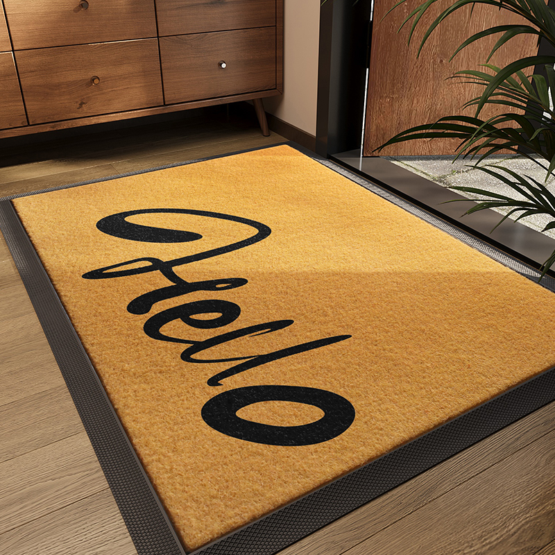 高级感入户门地垫仿椰棕刮泥除尘防滑脚垫别墅庭院大门口耐脏地毯