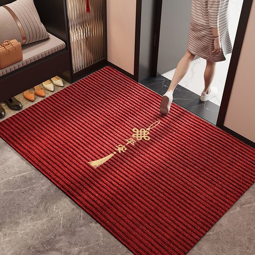 红色入户门地垫玄关大门口