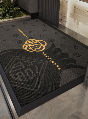 灰色高端入户门地垫玄关防滑免洗脚垫家用门垫别墅大门口进门地毯