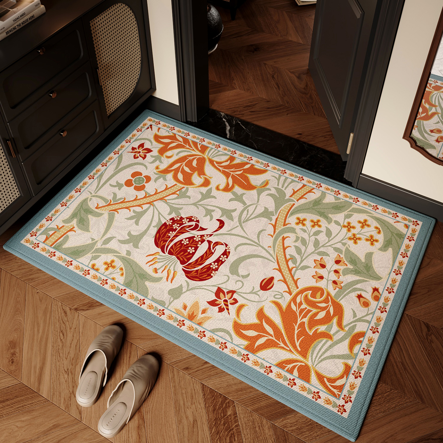 地垫入户门垫法式复古2025新款玄关大门口进门脚垫轻奢高级感地毯