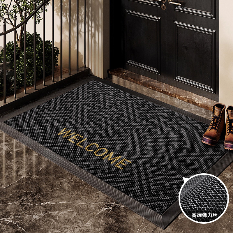 轻奢加厚入户门地垫弹力丝防滑除尘耐脏耐磨刮泥脚垫门口门外地毯