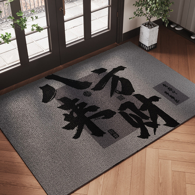 灰色入户门地垫玄关大门口进门脚垫防滑除尘耐脏耐磨PVC丝圈地毯