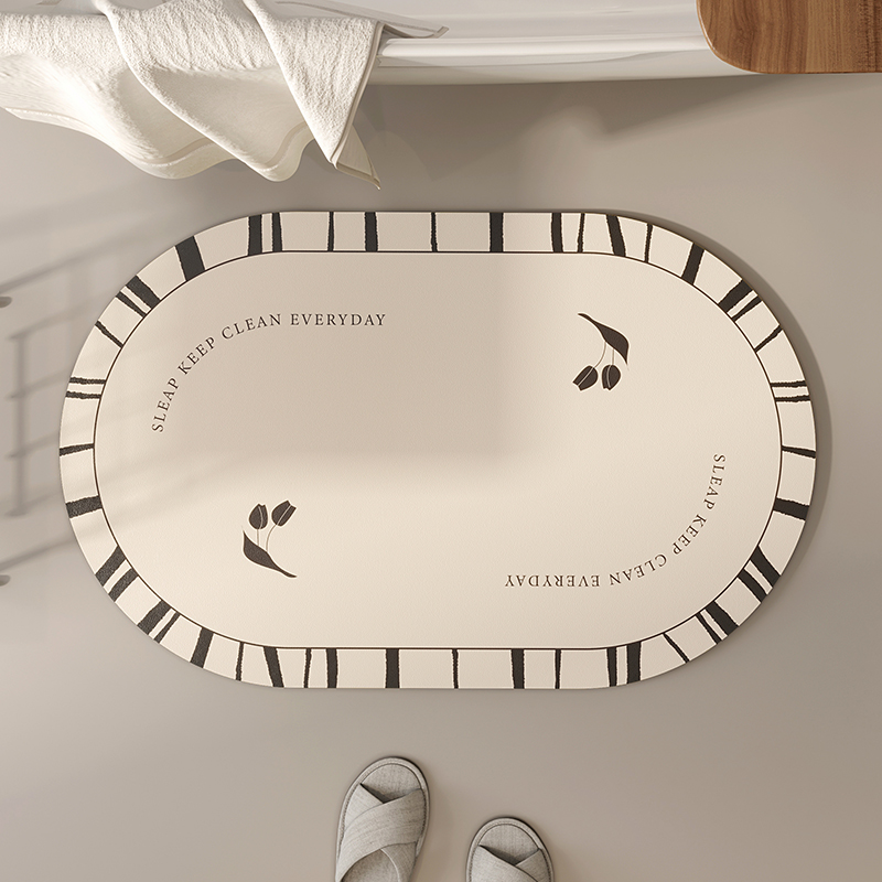 素描韵律浴室硅藻泥吸水垫防滑