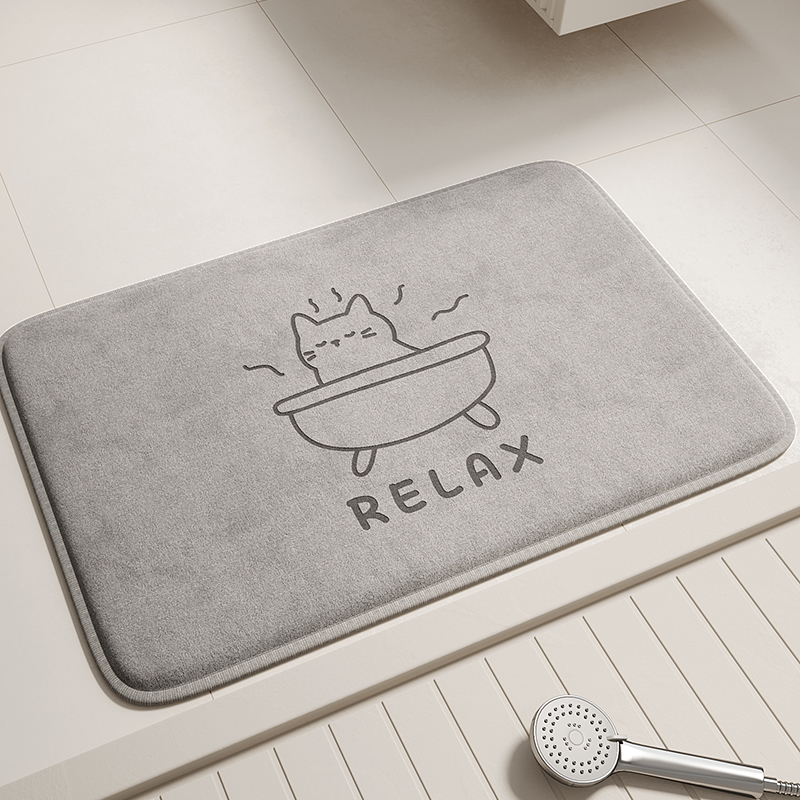 厕所门口吸水卫生间地垫加厚记忆海绵擦脚速干垫浴室防滑垫软地毯