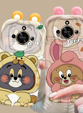 适用X60i荣耀X50手机壳honor新款X50GT情侣X50Pro高级X40i卡通X30创意ins猫和老鼠X20SE防摔X10保护套X50i+