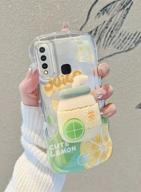 适用于vivoY5s小清新手机壳创意潮流柠檬小熊透明硅胶全包外壳vivoV1934A防摔软壳时尚女款