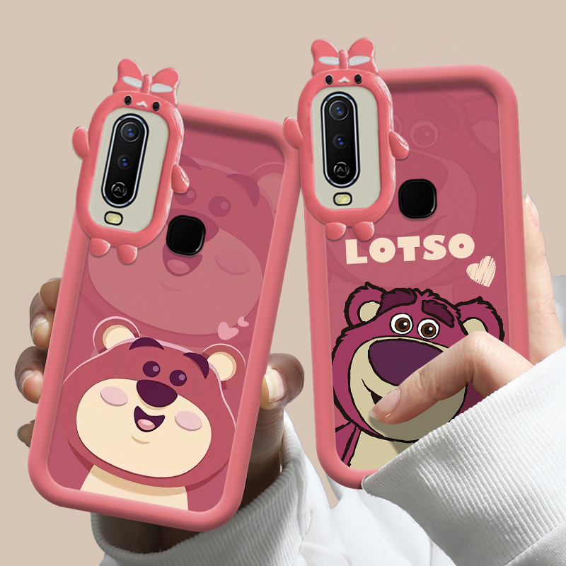 vivoU3x硅胶草莓熊手机壳防摔