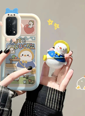 适用于OPPOA93手机壳时尚潮流女款小怪兽创意镜头OPPOPEHM00全包边防摔保护套硅胶透明软壳可爱萌宠鸭子