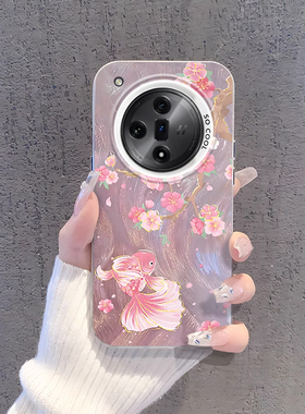 适用OPPOFindX7ultra手机壳新款全包硅胶X6Pro羽纱桃花小清新女防摔保护套Findx5时尚潮流X3lite高级感蝴蝶软