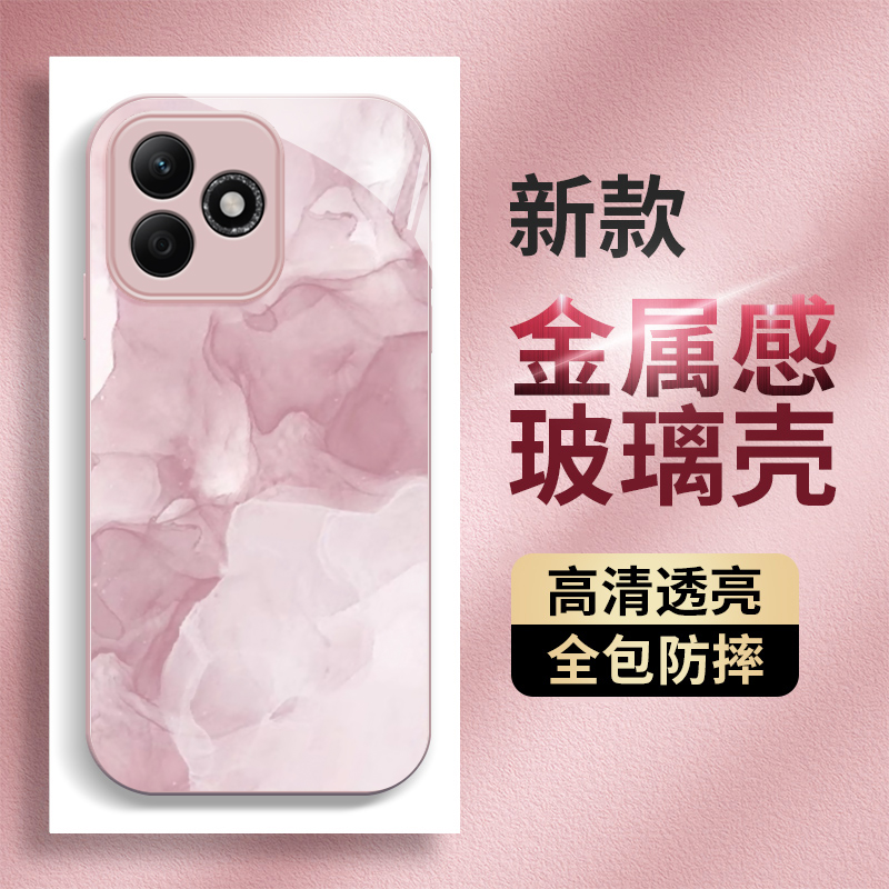 适用荣耀X60i手机壳honor荣耀X50GT全包PRO金属漆X40玻璃X30i彩绘晕染X20SE防摔ins保护套X10不会撞壳的X50i+