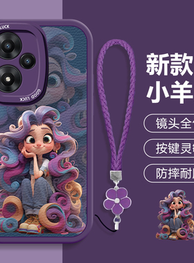 适用于OPPOA2m大眼睛手机壳时尚创意卷发女孩可爱女OPPOPJU110小羊皮硅胶保护套全包边防摔壳