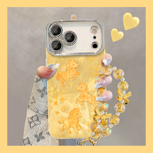 国风小马用苹果17手机壳iPhone16Promax新款15软IP14新年挂绳精孔5硅胶13镜头膜12女11好看8plus防摔保护套马