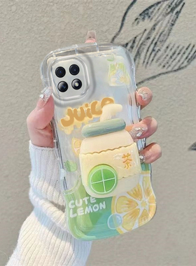 适用于OPPOA53 5G网红同款手机壳小清新柠檬小熊OPPOPECM30透明硅胶保护套镜头全包防摔软壳