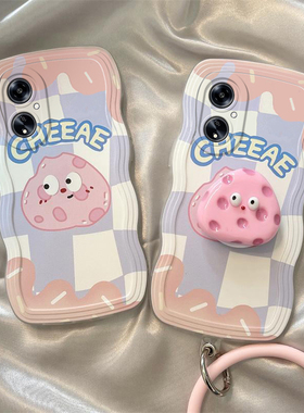 适用于OPPOA1 5G网红手机壳卡通动漫奶酪格子OPPOPHS110透明大波浪保护套镜头全包硅胶防摔软壳