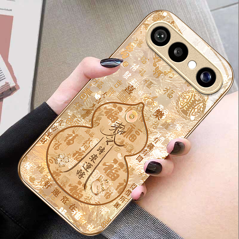 适用VIVOS50新年玻璃防摔手机壳